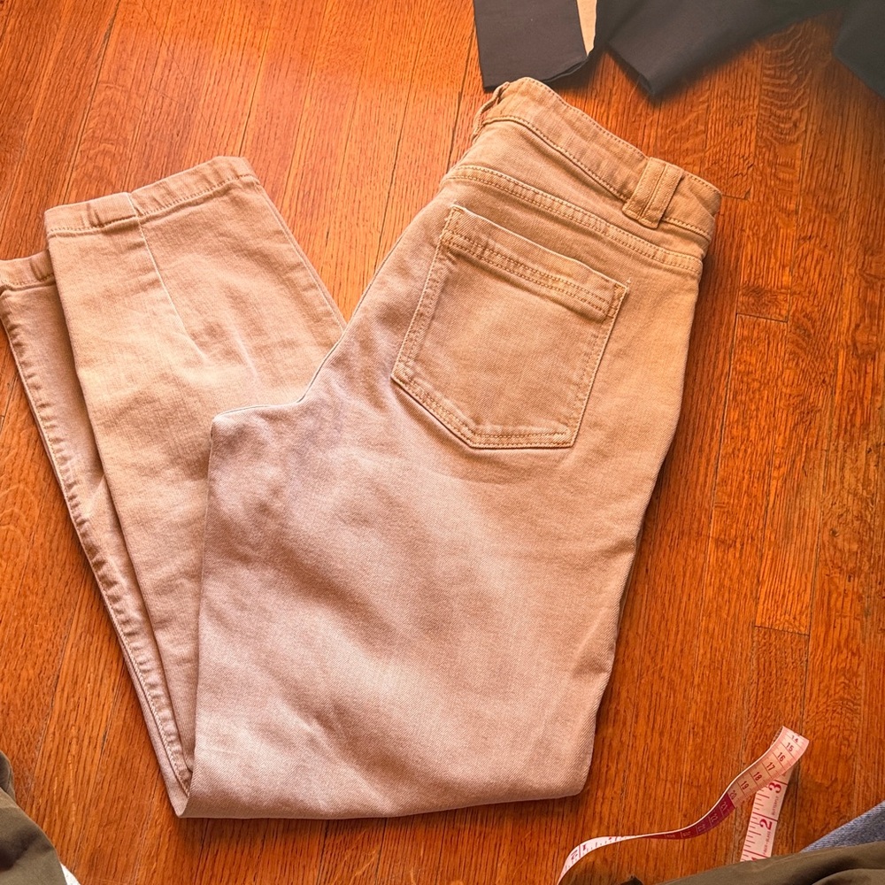 Sézane Beige High-Rise Trousers